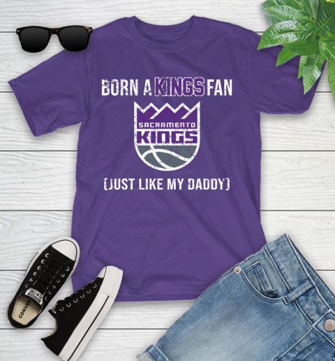 NBA Sacramento Kings Loyal Fan Just Like My Daddy Basketball Shirt Youth T-Shirt 3