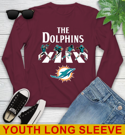 NFL Football Miami Dolphins The Beatles Rock Band Shirt Youth Long Sleeve 6