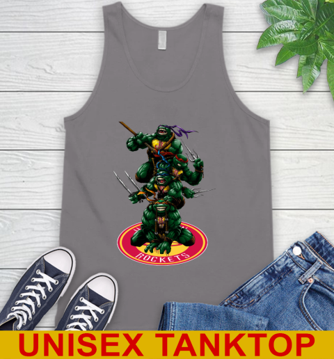NBA Basketball Houston Rockets Teenage Mutant Ninja Turtles Shirt Tank Top 7