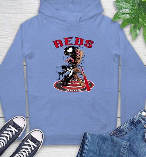 MLB Cincinnati Reds Baseball Venom Groot Guardians Of The Galaxy Hoodie 11