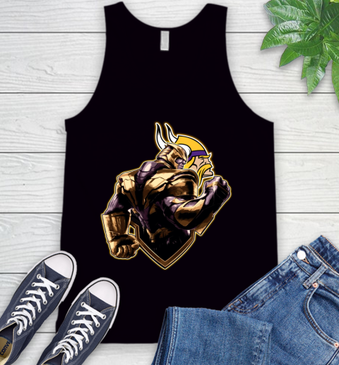 NFL Thanos Avengers Endgame Football Sports Minnesota Vikings Tank Top 2