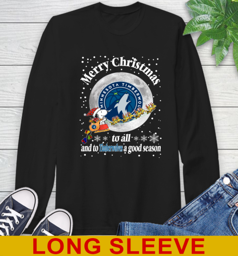 Minnesota Timberwolves Merry Christmas To All And To Timberwolves A Good Season NBA Basketball Sports Long Sleeve T-Shirt