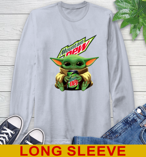 Star Wars Baby Yoda Hugs Mountain Dew Soft Drink Shirt 63