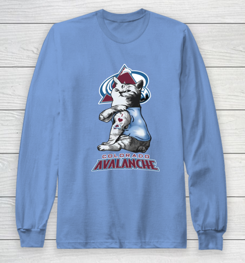 NHL My Cat Loves Colorado Avalanche Hockey Long Sleeve T-Shirt 8
