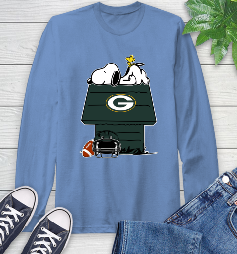 Green Bay Packers NFL Football Snoopy Woodstock The Peanuts Movie Long Sleeve T-Shirt 11