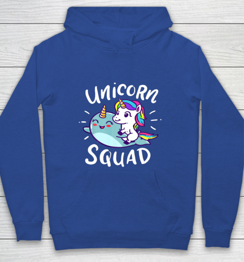 Unicorn Squad Narwhal Funny Cute Birthday Party Present Gift Youth Hoodie 6