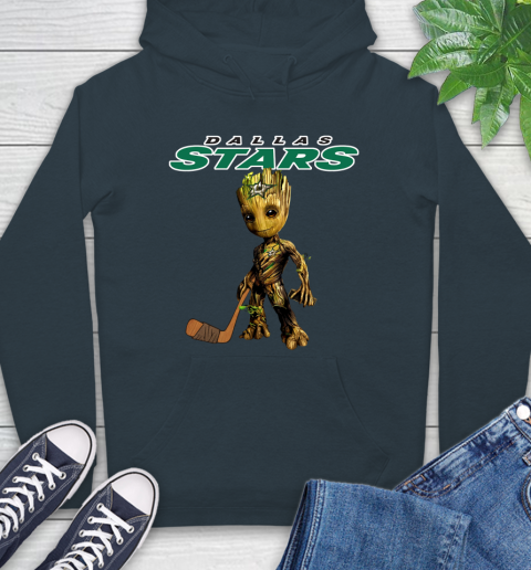 Dallas Stars NHL Hockey Groot Marvel Guardians Of The Galaxy Hoodie 7