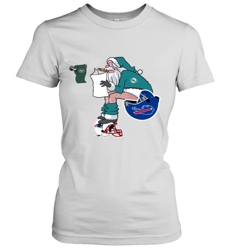 Santa Claus Miami Dolphins Shit On Other Teams Christmas Women's T-Shirt