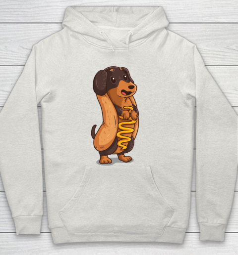 Wiener Dog Hotdog Bun Dachshund Funny Foodie Gift Hot Dog Hoodie 8