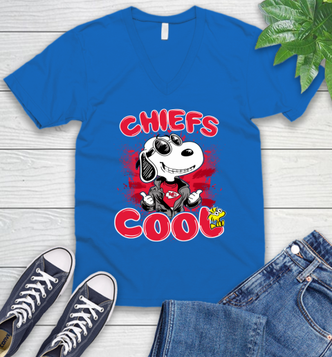 NFL Football Kansas City Chiefs Cool Snoopy Shirt V-Neck T-Shirt 5