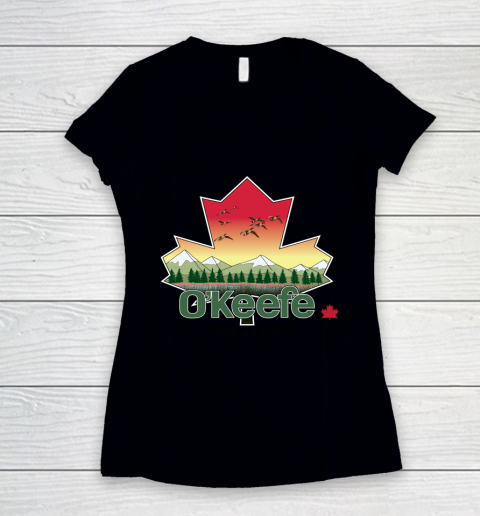Beer Lover Funny Shirt O'Keefe Brewery  Brewed in Canada Women's V-Neck T-Shirt