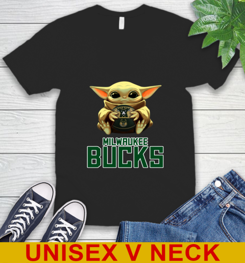 NBA Basketball Milwaukee Bucks Star Wars Baby Yoda Shirt 50