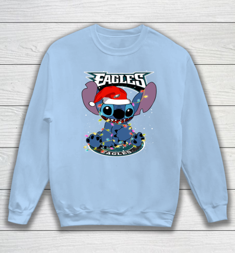 Philadelphia Eagles NFL Football noel stitch Christmas Sweatshirt 4