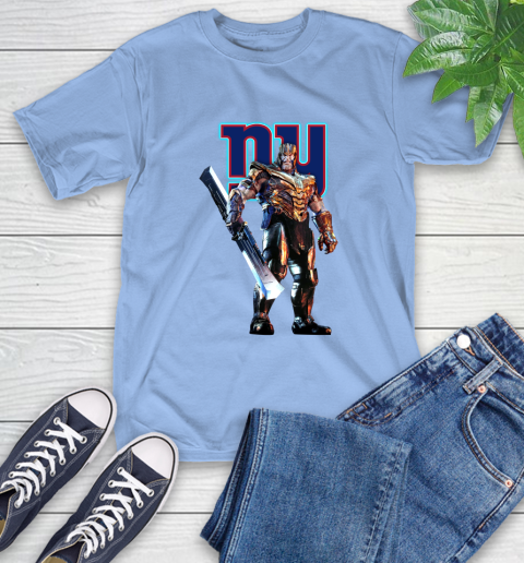 NFL Thanos Gauntlet Avengers Endgame Football New York Giants T-Shirt 11