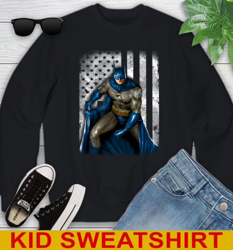 Los Angeles Dodgers MLB Baseball Batman DC American Flag Shirt Youth Sweatshirt