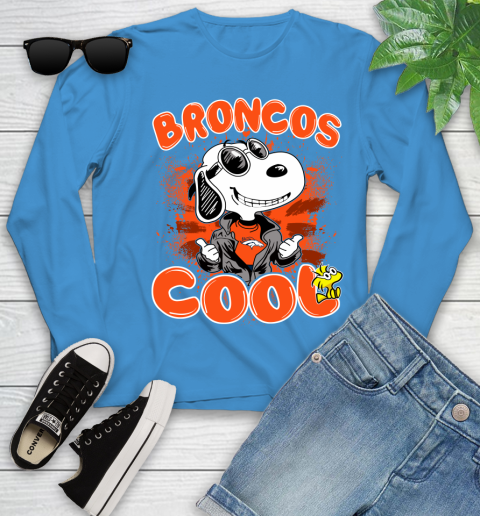 NFL Football Denver Broncos Cool Snoopy Shirt Youth Long Sleeve 7