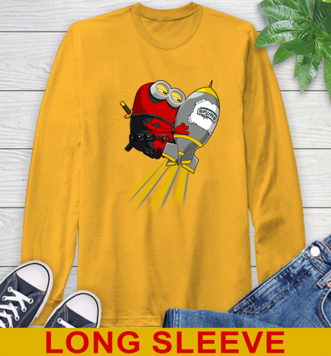 NBA Basketball San Antonio Spurs Deadpool Minion Marvel Shirt Long Sleeve T-Shirt 2