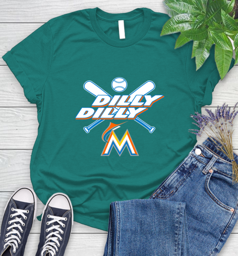 MLB Miami Marlins Dilly Dilly Baseball Sports Women's T-Shirt 12