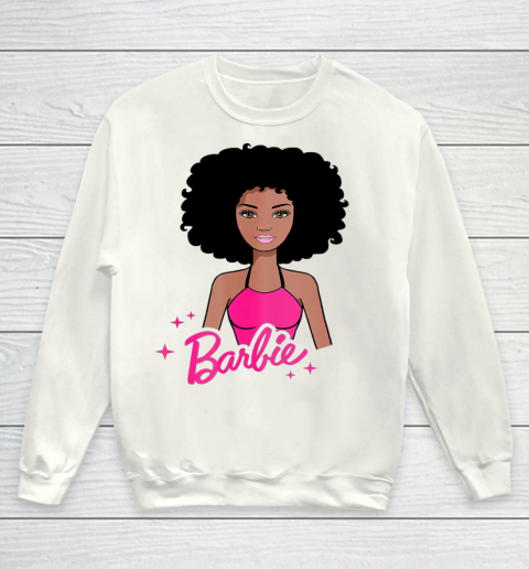 Afro Barbie Girl Pink Babe Black Women Youth Sweatshirt