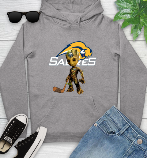 Buffalo Sabres NHL Hockey Groot Marvel Guardians Of The Galaxy Youth Hoodie 6