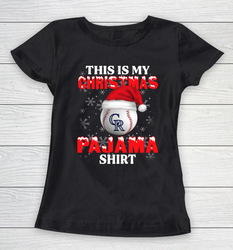 Colorado Rockies This Is My Christmas Pajama Shirt MLB Women's T-Shirt