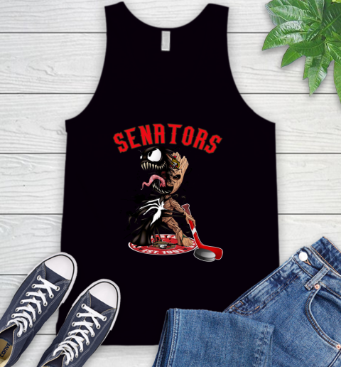 NHL Ottawa Senators Hockey Venom Groot Guardians Of The Galaxy Tank Top 2