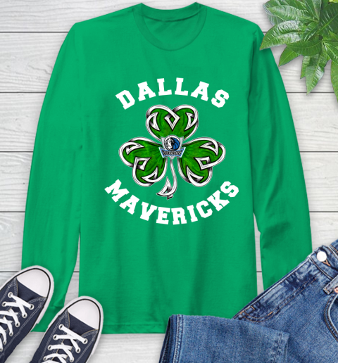 NBA Dallas Mavericks Three Leaf Clover St Patrick's Day Basketball Sports Long Sleeve T-Shirt 8