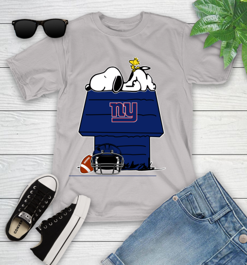 New York Giants NFL Football Snoopy Woodstock The Peanuts Movie Youth T-Shirt 12