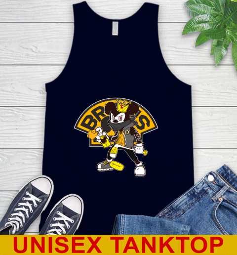 Boston Bruins NHL Hockey Mickey Peace Sign Sports Tank Top 3
