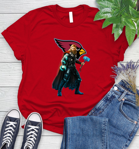 NFL Thor Avengers Endgame Football Arizona Cardinals Women's T-Shirt - Image 10