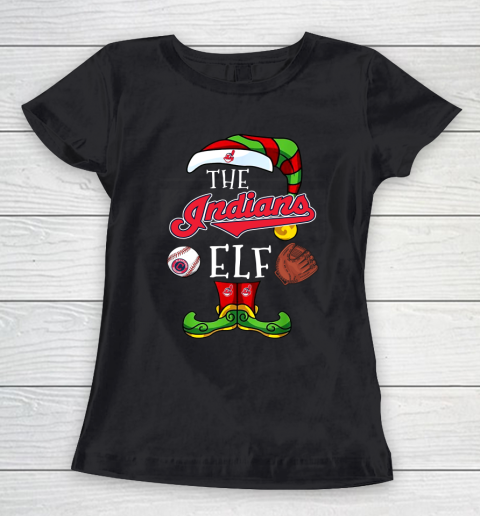 Cleveland Indians Christmas ELF Funny MLB Women s T Shirt