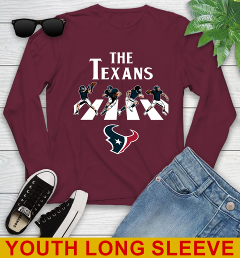 NFL Football Houston Texans The Beatles Rock Band Shirt Youth Long Sleeve 6