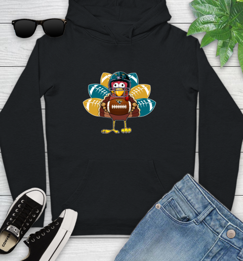 Jacksonville Jaguars Turkey Thanksgiving Day Youth Hoodie 2