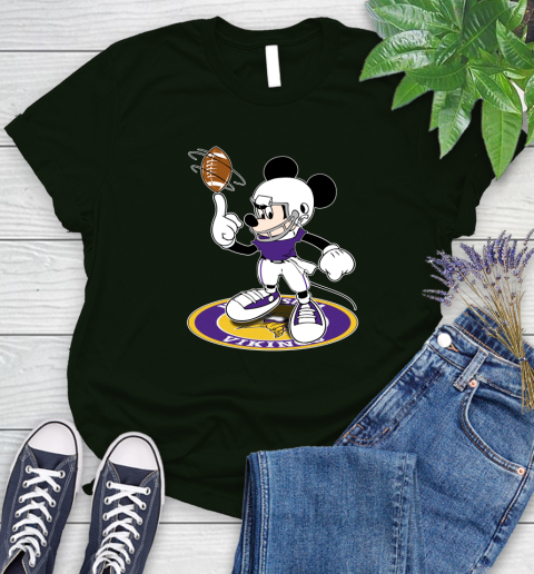NFL Football Minnesota Vikings Cheerful Mickey Disney Shirt Women's T-Shirt 6