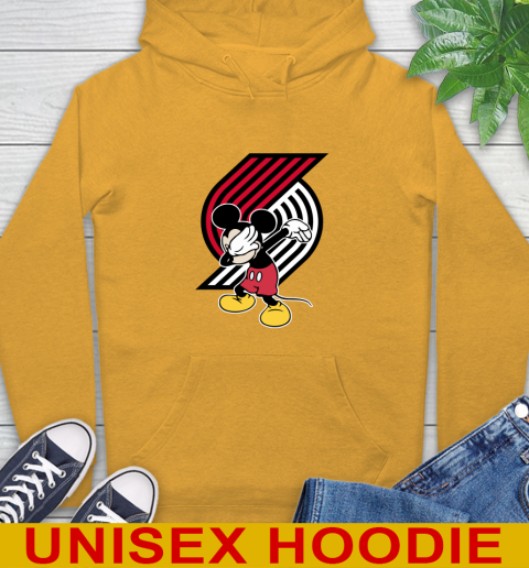 Portland Trail Blazers NBA Basketball Dabbing Mickey Disney Sports Hoodie 3