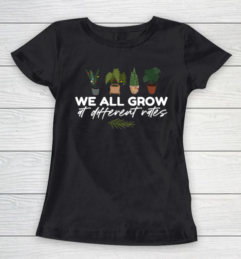We All Grow At Different Rates, Special Education Teacher Autism Awareness Women's T-Shirt