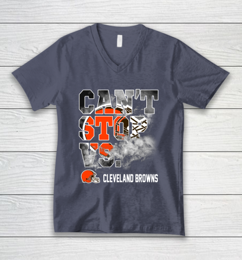 NFL Cleveland Browns Can't Stop Vs V-Neck T-Shirt 7