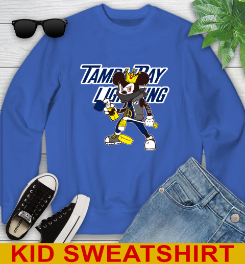 Tampa Bay Lightning NHL Hockey Mickey Peace Sign Sports Youth Sweatshirt 7