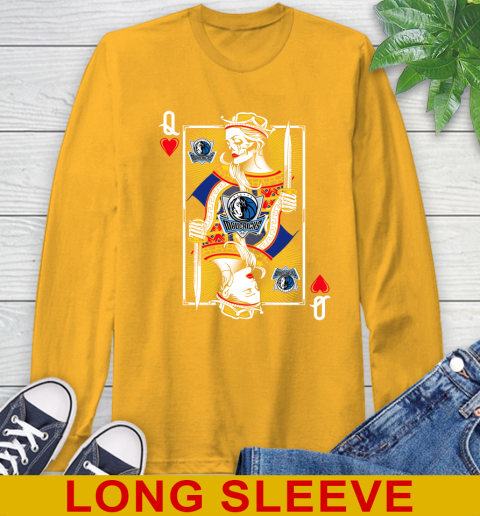 NBA Basketball Dallas Mavericks The Queen Of Hearts Card Shirt Long Sleeve T-Shirt 2