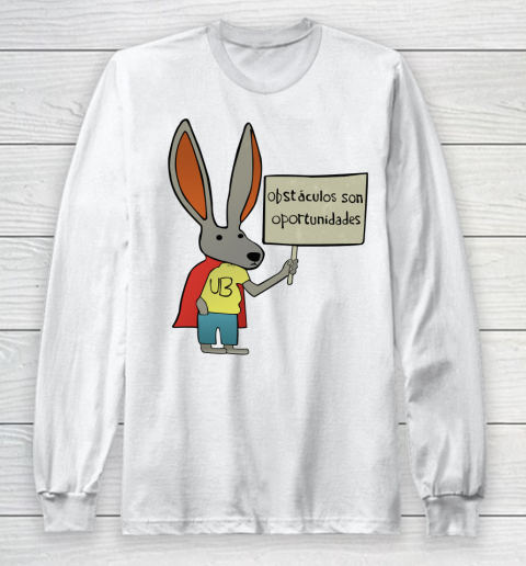 Rick Flag Shirt  Ultra Bunny with a Sign Long Sleeve T-Shirt