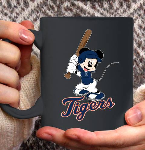 MLB Baseball Detroit Tigers Cheerful Mickey Mouse Shirt Ceramic Mug 11oz