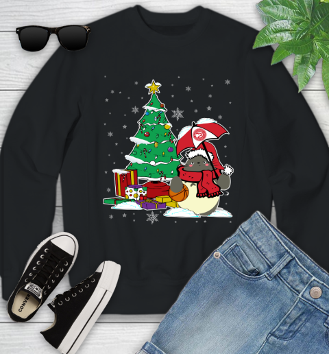 Atlanta Hawks NBA Basketball Cute Tonari No Totoro Christmas Sports Youth Sweatshirt