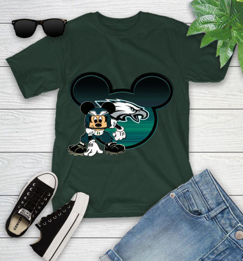 NFL Philadelphia Eagles Mickey Mouse Disney Football T Shirt Youth T-Shirt 5