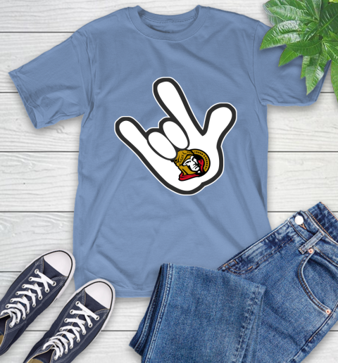 Ottawa Senators NHL Hockey Mickey Rock Hand Disney T-Shirt 11