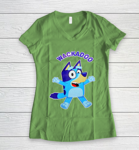 Wackadoo Blueys Love Fathers Day Gift Women's V-Neck T-Shirt 5