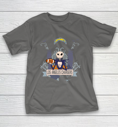NFL Los Angeles Chargers Football Jack Skellington Halloween T-Shirt 8
