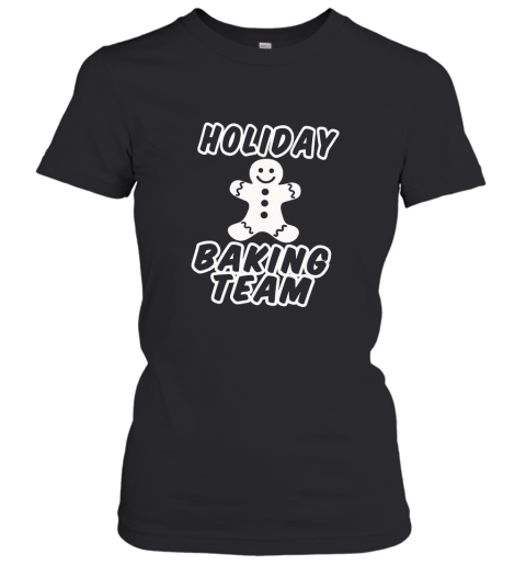 Holiday Baking Team Gingerbread Cookie Slouchy Off Shoulder Oversized Women's T-Shirt