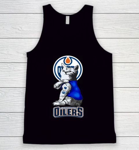 NHL My Cat Loves Edmonton Oilers Hockey Tank Top