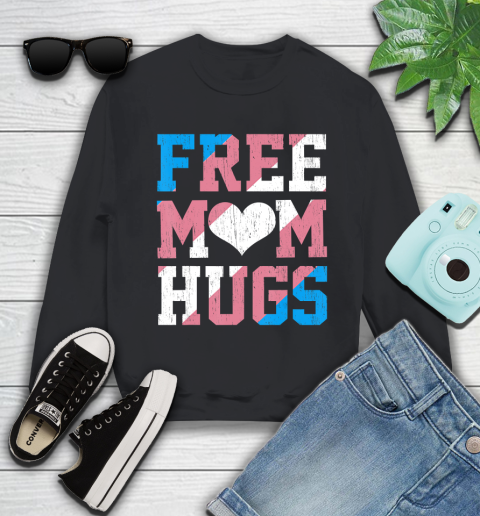 Nurse Shirt Vintage Free Mom Hugs Transgender Heart LGBT Pride Month T Shirt Sweatshirt