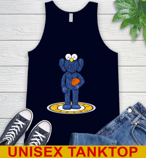 NBA Basketball Indiana Pacers Kaws Bff Blue Figure Shirt Tank Top 3
